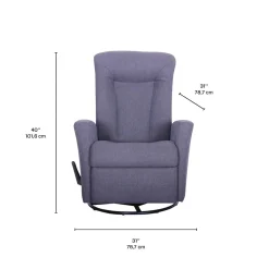 Fauteuil berçant pivotant inclinable - gris