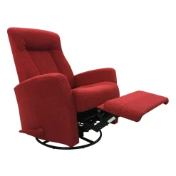 Fauteuil berçant pivotant inclinable - rouge