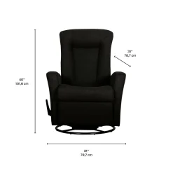 Fauteuil berçant pivotant inclinable - noir