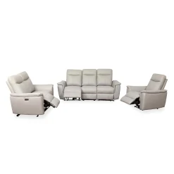 Fauteuil inclinable électrique en cuir véritable