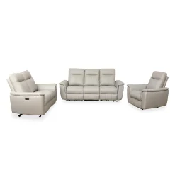 Fauteuil inclinable électrique en cuir véritable