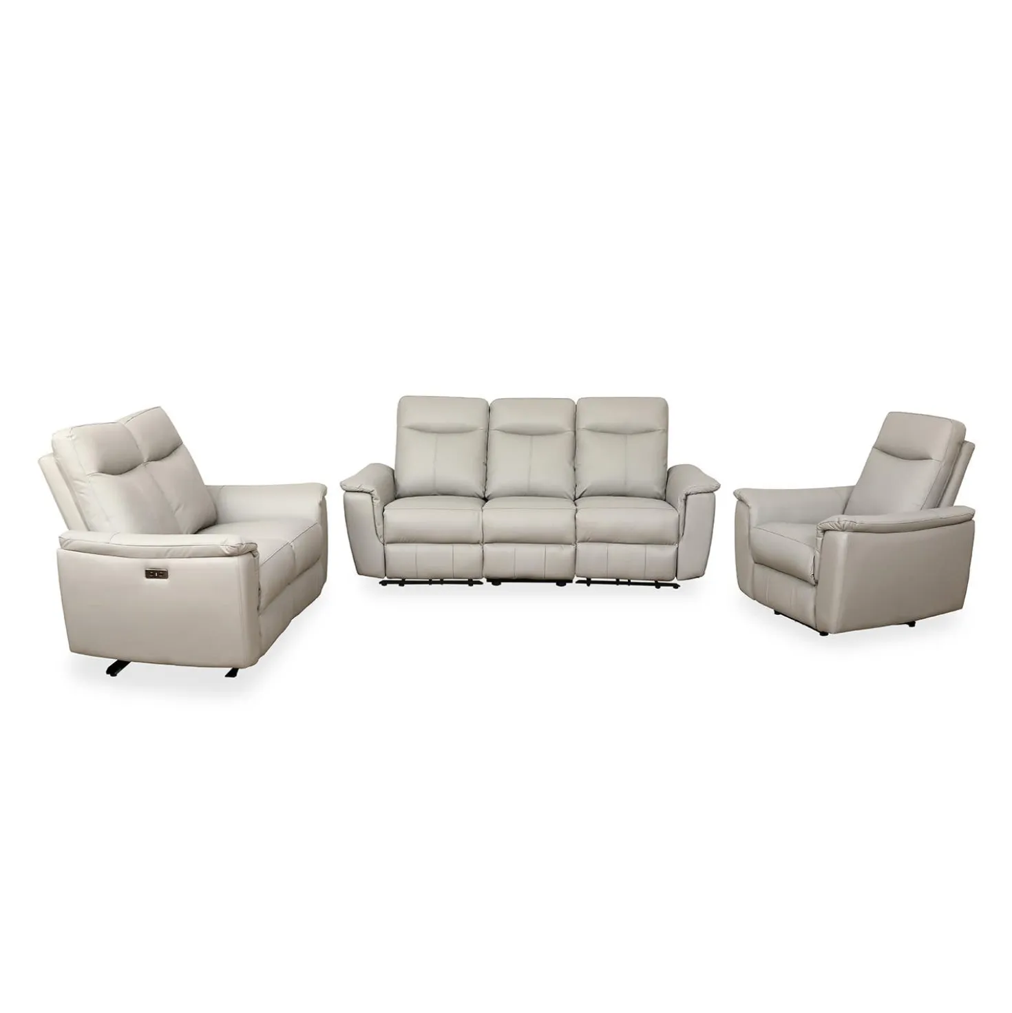 Fauteuil inclinable électrique en cuir véritable