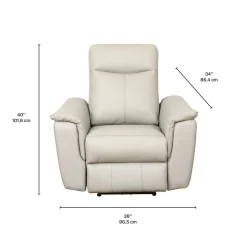 Fauteuil inclinable électrique en cuir véritable