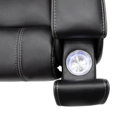 Fauteuil inclinable électrique avec appui-tête ajustable, commandes rétractables et système de son immersif