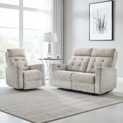 Fauteuil inclinable électrique berçant et pivotant avec appui-tête ajustable