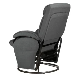 Fauteuil inclinable, pivotant et berçant à billes avec repose-pieds