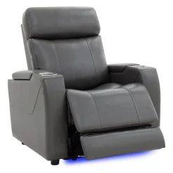 Fauteuil électrique inclinable et système audio intégré - gris