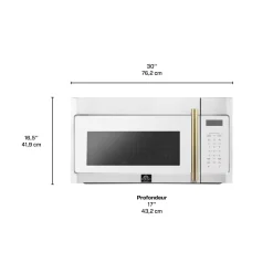 FORNO Micro-ondes/hotte 1,5 pi3, Blanc, 30