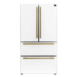 FORNO Réfrigérateur 19,2 pi3 36 po Blanc Portes françaises - FFRBI1820-36