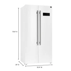 FORNO Réfrigérateur 15,6 pi3 33 po Blanc Côte à côte - FFRBI1805-33