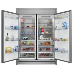 FORNO Réfrigérateur/Congélateur convertible 27,2 pi3 60 po Inox Côte à côte - FFFFD1722-60