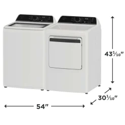 FRIGIDAIRE Ensemble laveuse sécheuse, Blanc, Chargement par le haut