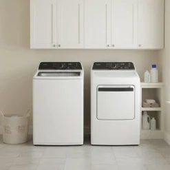 FRIGIDAIRE Ensemble laveuse sécheuse, Blanc, Chargement par le haut
