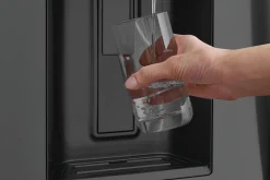 FRIGIDAIRE GALLERY Réfrigérateur 22,6 pi3 36 po Inox noir Congélateur en bas, Portes françaises - GRFC2353AD