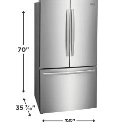 FRIGIDAIRE GALLERY Réfrigérateur 28,8 pi3 36 po Inox Congélateur en bas, Portes françaises - GRFN2853AF