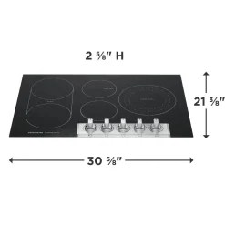 Frigidaire Professional Plaque de cuisson Vitrocéramique Noir 30