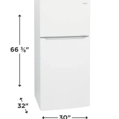 FRIGIDAIRE Réfrigérateur 20 pi3 30 po Blanc Congélateur en haut - FFTR2045VW