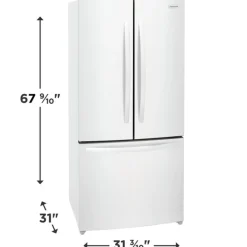 FRIGIDAIRE Réfrigérateur 18 pi3 32 po Blanc Portes françaises - FRFG1723AW