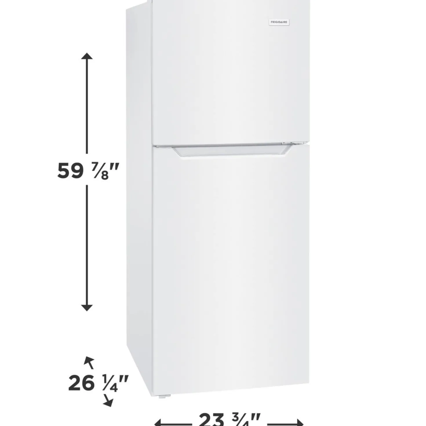 FRIGIDAIRE Réfrigérateur 10,1 pi3 24 po Blanc Congélateur en haut - FFET1022UW