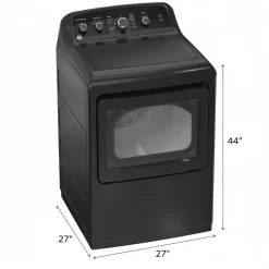 GE Ensemble laveuse sécheuse, Noir, Chargement par le haut