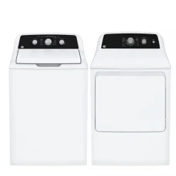 GE Ensemble laveuse sécheuse, Blanc, Chargement par le haut
