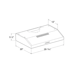 GE Hotte Standard Acier inoxydable 24
