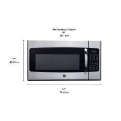 GE Micro-ondes 1,6 pi3 Acier inoxydable30" JVM2165SMSS