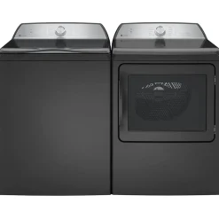 GE Profile Ensemble laveuse sécheuse, Gris, Chargement par le haut