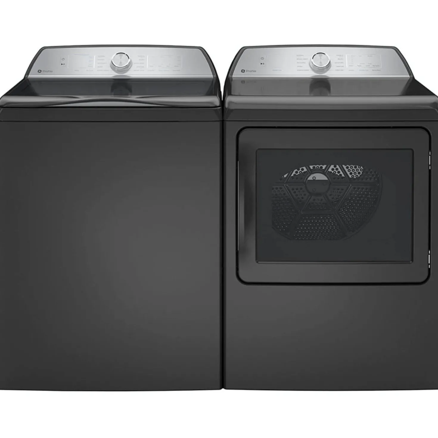 GE Profile Ensemble laveuse sécheuse, Gris, Chargement par le haut