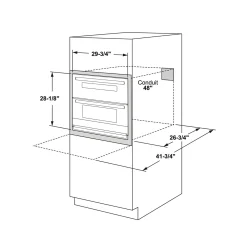GE Profile Four mural Acier inoxydable30