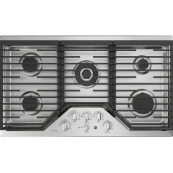GE Profile Table de cuisson Gaz Acier inoxydable 36" Acier inoxydable - PGP9036SLSS