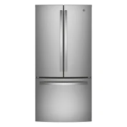 GE Réfrigérateur 18,6 pi3 33 po Acier inoxydable Congélateur en bas, Portes françaises - GWE19JYLFS
