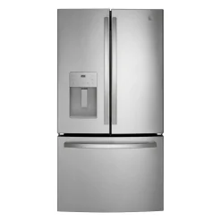 GE Réfrigérateur 25,6 pi3 36 po Acier inoxydable Congélateur en bas, Portes françaises - GFE26JYMFS