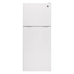 GE Réfrigérateur 11,6 pi3 24 po Blanc Congélateur en haut - GPE12FGKWW