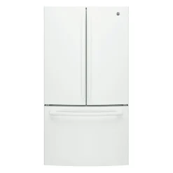 GE Réfrigérateur 27 pi3 36 po Blanc Congélateur en bas, Portes françaises - GNE27JGMWW