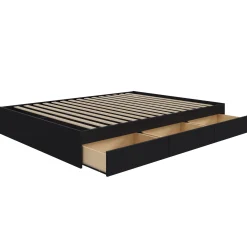 Grand lit avec rangement 3 tiroirs (60") - Nexera