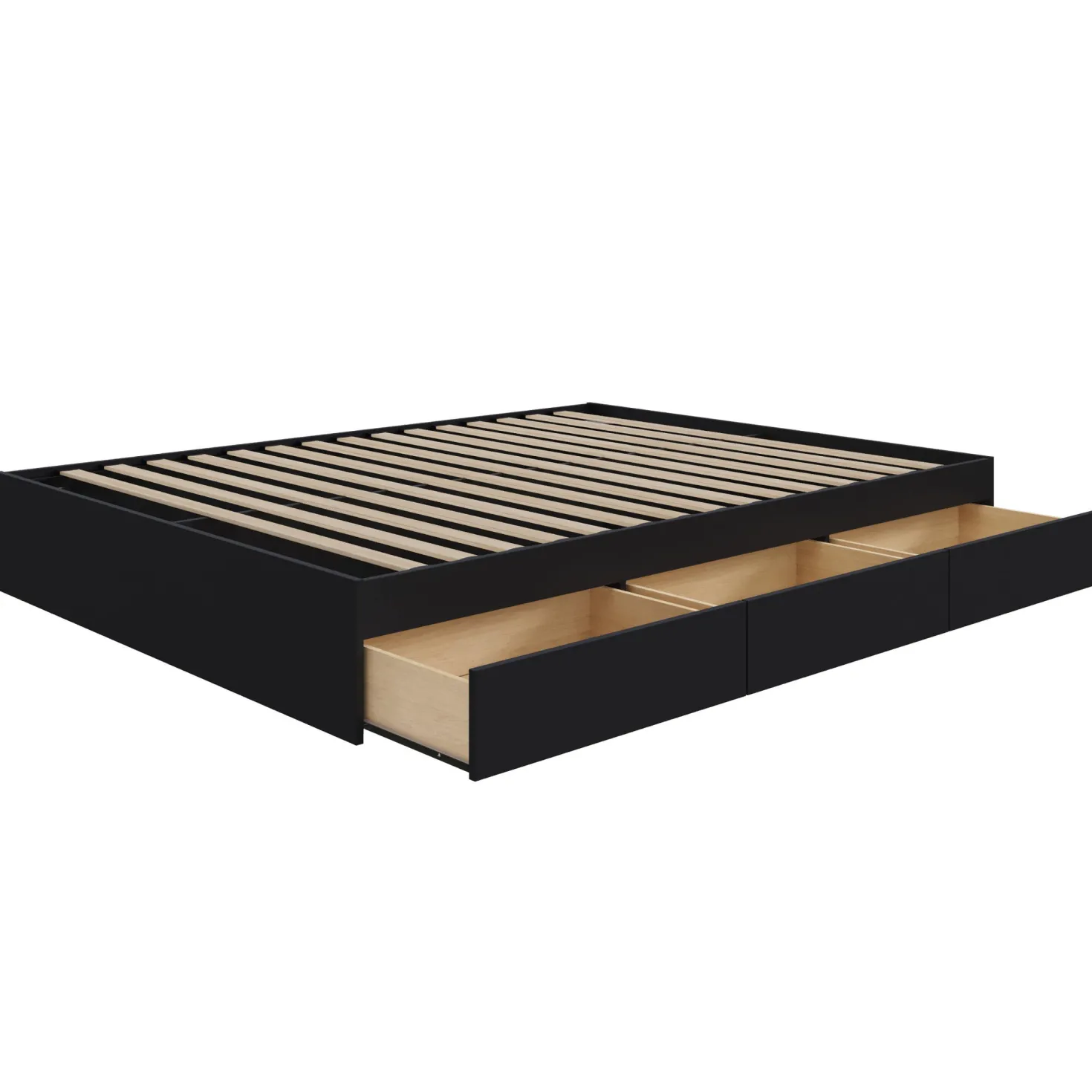 Grand lit avec rangement 3 tiroirs (60") - Nexera