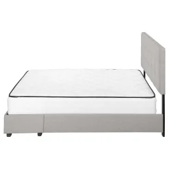 Grand lit avec rangement 2 tiroirs et tête de lit (60