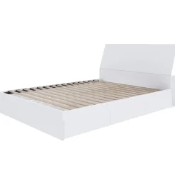 Grand lit avec rangement 3 tiroirs et tête de lit (60
