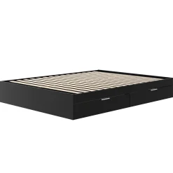 Grand lit avec rangement 2 tiroirs (60") - Nexera