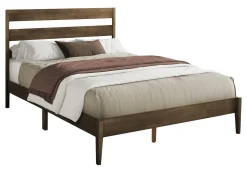 Grand lit en bois massif avec tête de lit (60