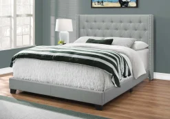 Grand lit en tissu avec tête de lit (60