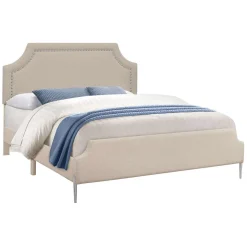 Grand lit en tissu avec tête de lit (60