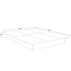 Grand lit plateforme (60