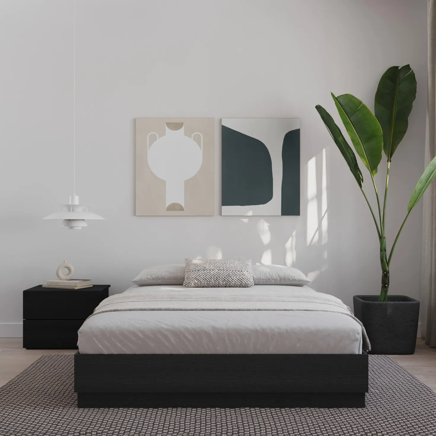 Grand lit plateforme (60") - Nexera
