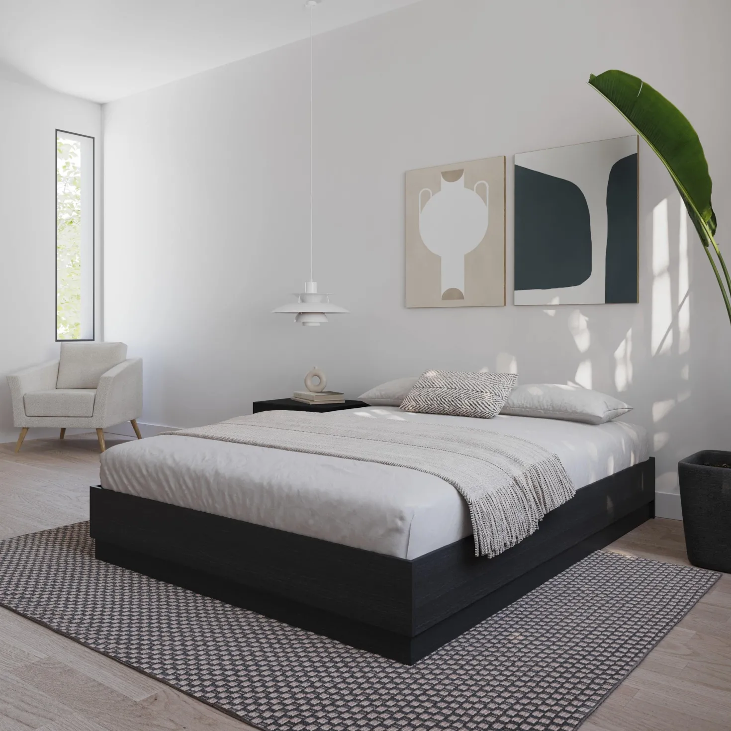 Grand lit plateforme (60") - Nexera