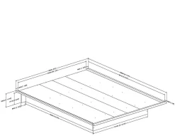 Grand lit plateforme (60
