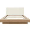 Grand lit plateforme en tissu avec tête de lit (60") - Nexera