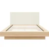 Grand lit plateforme en tissu avec tête de lit (60") - Nexera