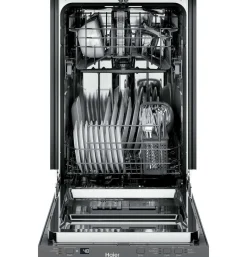 HAIER Lave-vaisselle 18 po Encastré Acier inoxydable 18